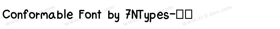 Conformable Font by 7NTypes字体转换